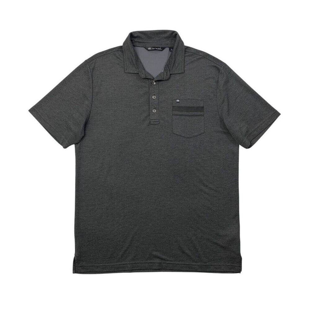 Travis Mathew Polo Shirt Mens XL Charcoal Soft Modal Blend Performance Golf